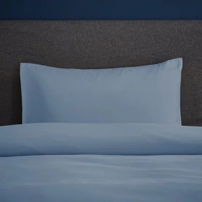 Dunelm Fogarty Soft Touch Housewife Pillowcase Pair Ashley Blue