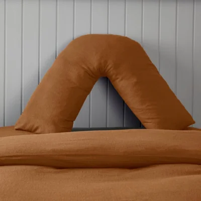 Dunelm Soft & Cosy Luxury V-Shape Pillowcase Butterscotch (Yellow)