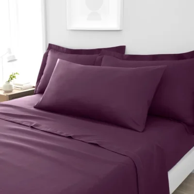 Dunelm Fogarty Soft Touch Kingsize Pillowcase Pair Plum Purple