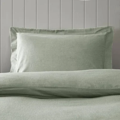 Dunelm Soft & Cosy Luxury Brushed Cotton Oxford Pillowcase Green
