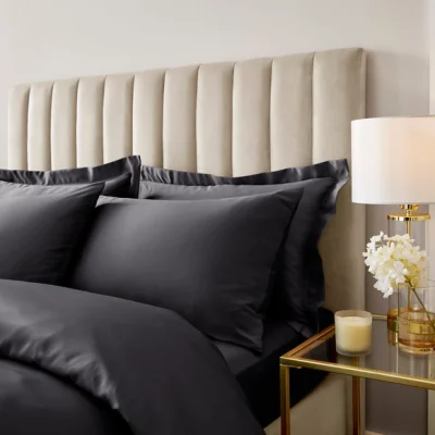 Dunelm Soft & Silky Standard Pillowcase Pair Black