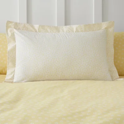 Dunelm Florrie Yellow Oxford Pillowcase Yellow