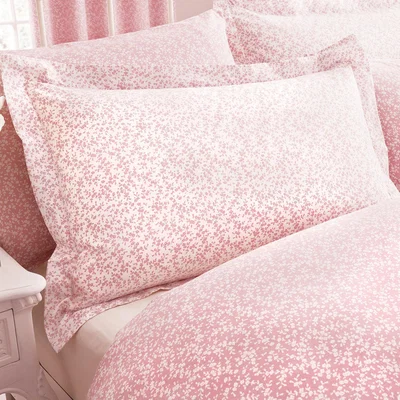 Dunelm Annie Pink Oxford Pillowcase Pink