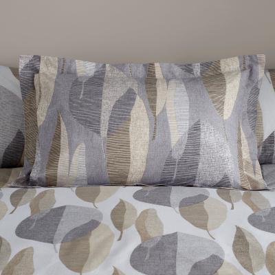 Dunelm Elements Enya Oxford Pillowcase White and Natural