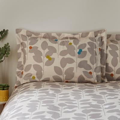 Dunelm Elements Modern Leaf Oxford Pillowcase Natural
