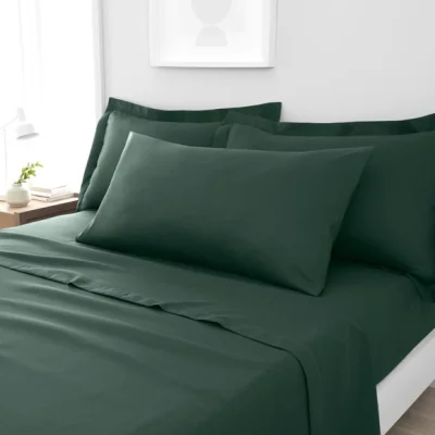 Dunelm Fogarty Soft Touch Kingsize Pillowcase Pair Forest (Green)