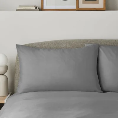Dunelm Super Soft Standard Pillowcase Grey