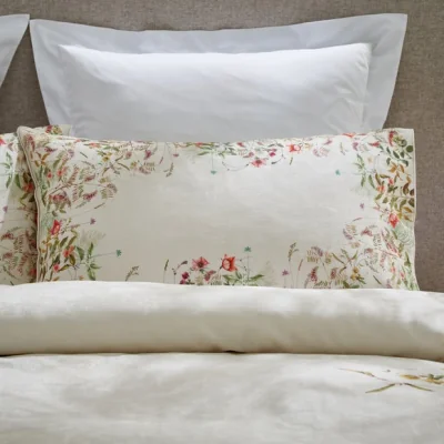 Dunelm Dorma Rambling Rose Cream Standard Pillowcase Pair Cream