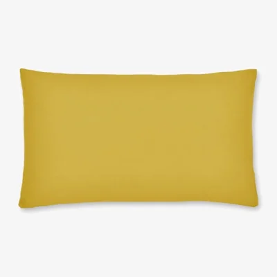 Dunelm Pure Cotton Plain Dye Standard Pillowcase Pair Yellow-Ochre