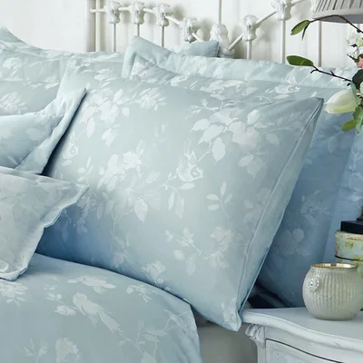 Dunelm Eden Duck-Egg Housewife Pillowcase Duck Egg Blue