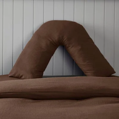 Dunelm Soft & Cosy Luxury V-Shape Pillowcase Pinecone