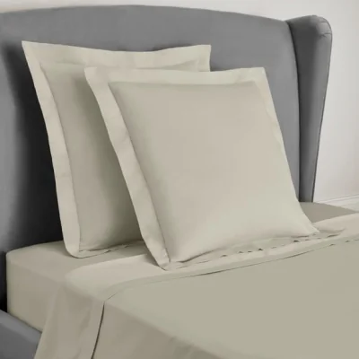 Dunelm Dorma Egyptian Cotton 400 Thread Count Percale Continental Pillowcase Cream