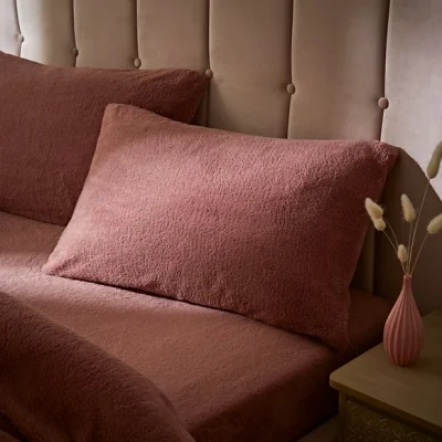 Dunelm Dunelm Teddy Bear Rose Pink Pillowcase Pair Teddy Rose