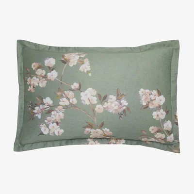 Dunelm Holly Willoughby Blossoming Trail Sage 100% Cotton Oxford Pillowcase