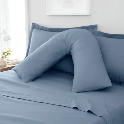 Dunelm Fogarty Soft Touch V-shape Pillowcase Ashley Blue