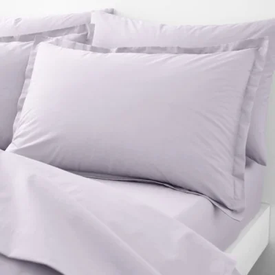 Dunelm Organic Cotton Oxford Pillowcase Lilac