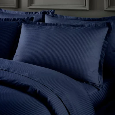 Dunelm Hotel Cotton Stripe Grip 400 Thread Count Oxford Pillowcase Pair