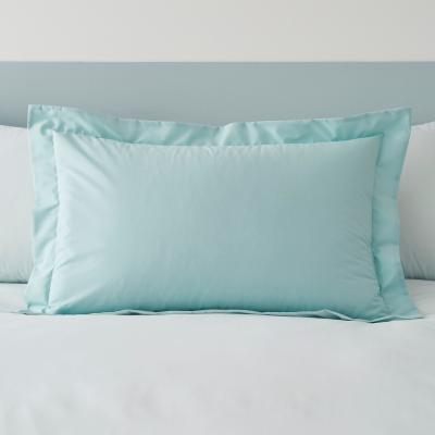 Dunelm Malvern Seafoam 180 Thread Count 100% Cotton Reversible Oxford Pillowcase Seafoam