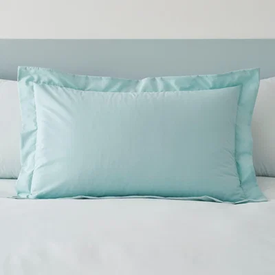 Dunelm Malvern Seafoam 180 Thread Count 100% Cotton Reversible Oxford Pillowcase Seafoam