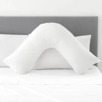 Dunelm Dorma 400 Thread Count Egyptian Cotton V Shaped Pillowcase White