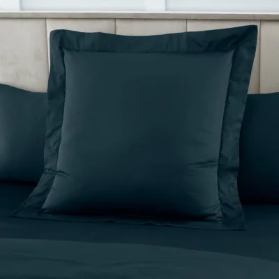 Dunelm Hotel 230 Thread Count Cotton Sateen Continental Pillowcase Dark Blue