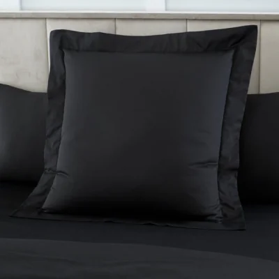 Dunelm Hotel 230 Thread Count Cotton Sateen Continental Pillowcase Black