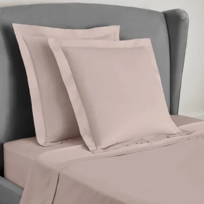 Dunelm Dorma Egyptian Cotton 400 Thread Count Percale Continental Pillowcase Rose (Pink)