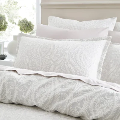 Dunelm Peyton Jacquard White Oxford Pillowcase White