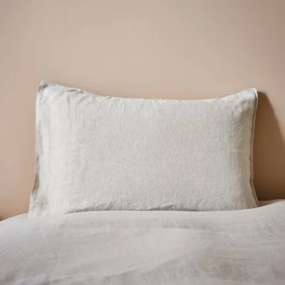 Dunelm Edited Life Linen Standard Pair of Pillowcases Natural
