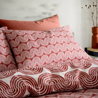 Dunelm Mirad Modern Oxford Pillowcase Red