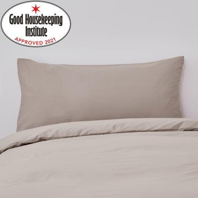 Dunelm Non Iron Plain Dye Natural Large Housewife Pillowcase Pair Natural