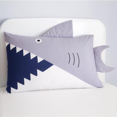 Dunelm Shark 3D Pillowcase Grey