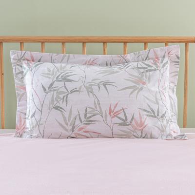 Dunelm Shino Floral Oxford Pillowcase Pink/Grey