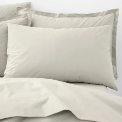 Dunelm Organic Cotton Standard Pillowcase Pair Natural