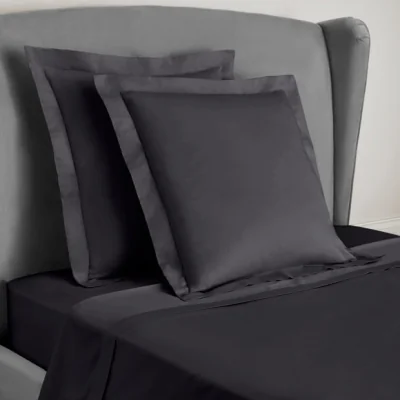 Dunelm Dorma Egyptian Cotton 400 Thread Count Percale Continental Pillowcase Dark Grey