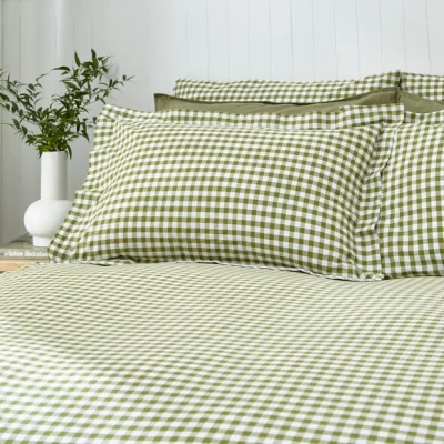 Dunelm Portloe Oxford Pillowcase Green