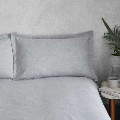 Dunelm Chambray Microfibre Oxford Pillowcase