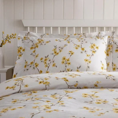 Dunelm Alisha Yellow Oxford Pillowcase Yellow