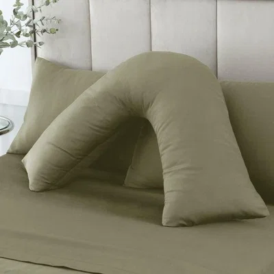 Dunelm Hotel 230 Thread Count Cotton Sateen V-Shape Pillowcase