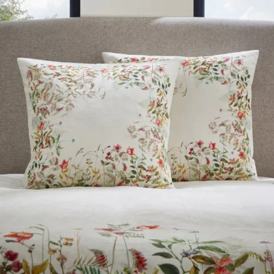 Dunelm Dorma Rambling Rose Cream Continental Pillowcase Cream