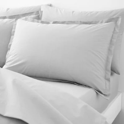 Dunelm Organic Cotton Oxford Pillowcase Grey