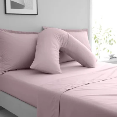 Dunelm Pure Cotton V-Shaped Pillowcase Heather