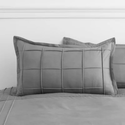 Dunelm Jessa Pintuck Oxford Pillowcase Charcoal