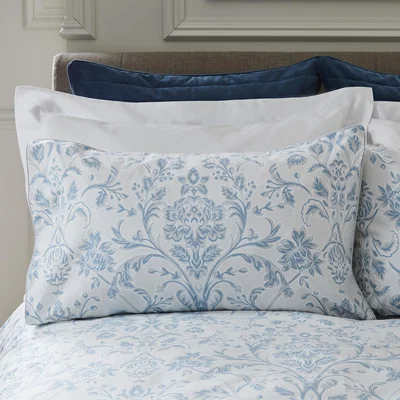 Dunelm Dorma Remington Housewife Pillowcase Pair Blue