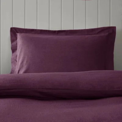 Dunelm Soft & Cosy Luxury Brushed Cotton Oxford Pillowcase Purple
