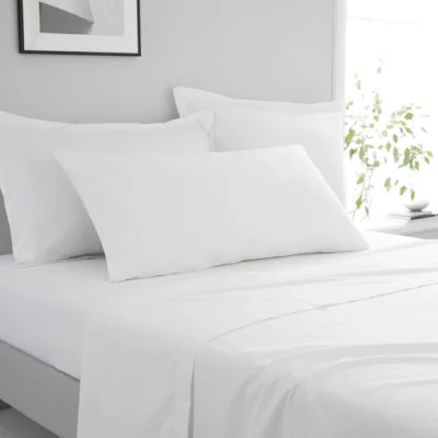 Dunelm Pure Cotton Bolster Pillowcase White