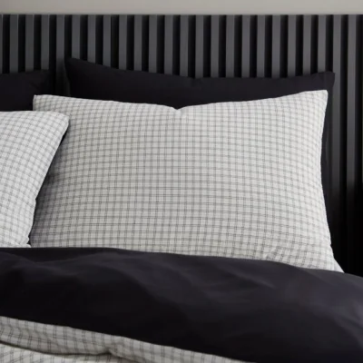 Dunelm Brendan Check Polycotton Standard Pillowcase Pair