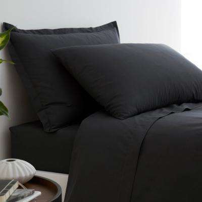 Dunelm Pure Cotton Oxford Pillowcase Graphite (Grey)