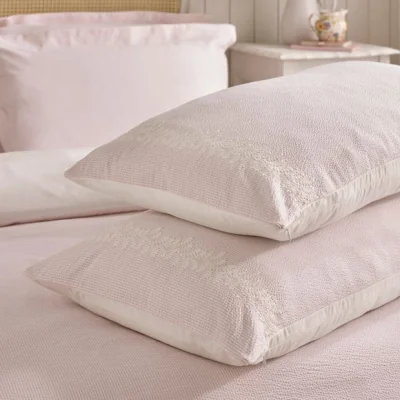 Dunelm Dorma Bramcote Stripe 100% Cotton Standard Pillowcase Pair