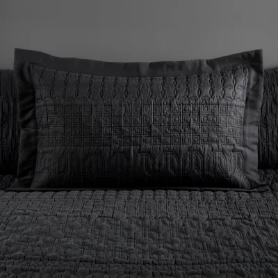 Dunelm Billie Oxford Pillowcase Black